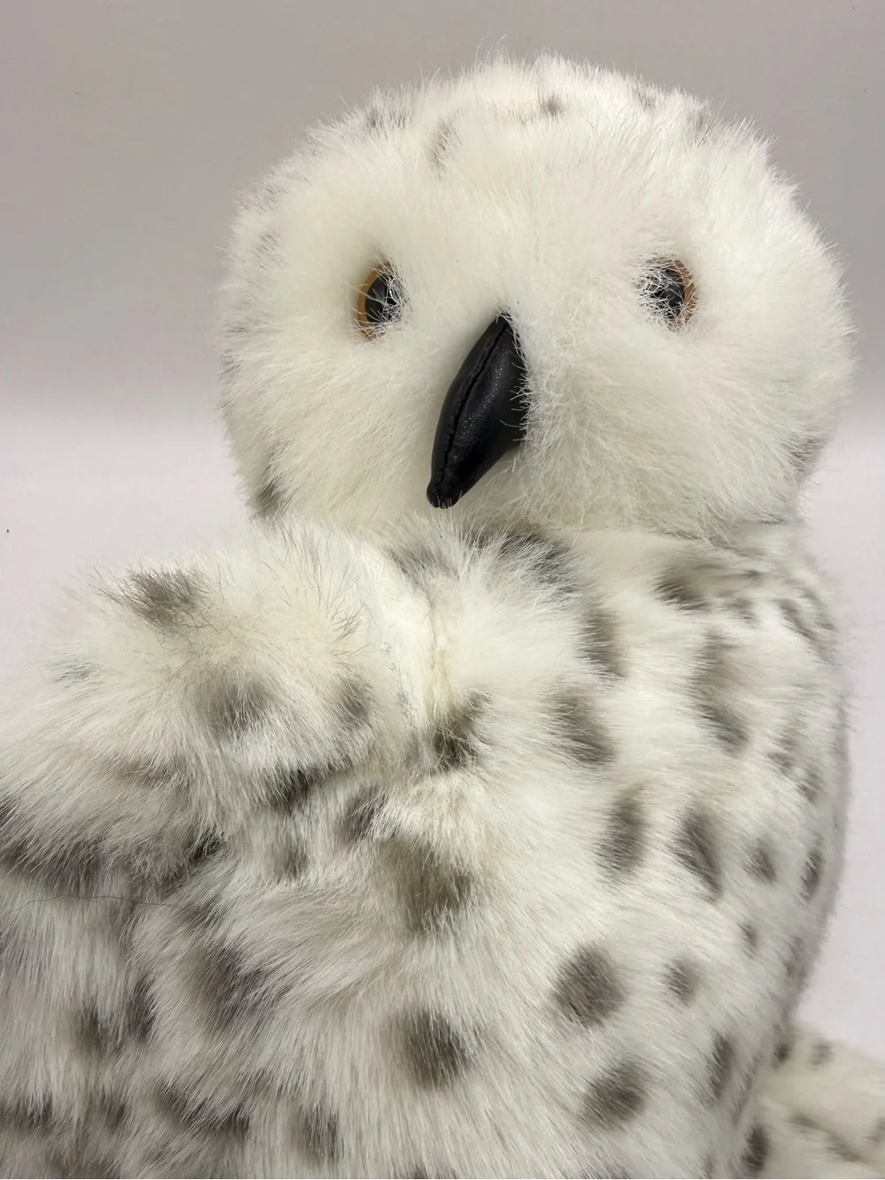 Folkmanis White Snowy Owl Plush Hand Puppet 10” Rotating Head Vintage 2010